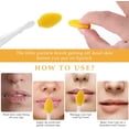 thumbnail image 2 of 10 Pcs Lip Scrub Brush Double-Sided Silicone Exfoliating Tool Mini Soft \u200bLip Brush Cleaner for Men Women lightening dark lips Smoother Fuller Lip Appearance, 2 of 5