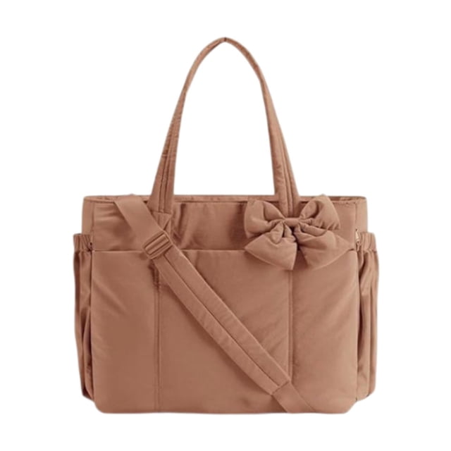 Bolso tote, bolso de fin de semana de moda y bolso cruzado resistente al desgaste con lazo para vacaciones Camello