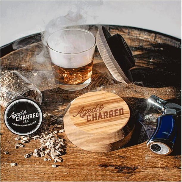 Cocktail Smoker Kit with Torch and Wood Chips for Whiskey and Bourbon