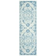 thumbnail image 2 of Safavieh Micro-Loop Braylon Floral Runner Rug, Ivory/Blue, 2'3" x 11', 2 of 10