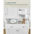 thumbnail image 5 of 72”H Kitchen Pantry Cabinet with 4 Doors and 1 Drawer, Freestanding Tall Storage Cupboard with 6 Hanging Shelves and Adjustable Shelves for Kitchen, White, 5 of 11