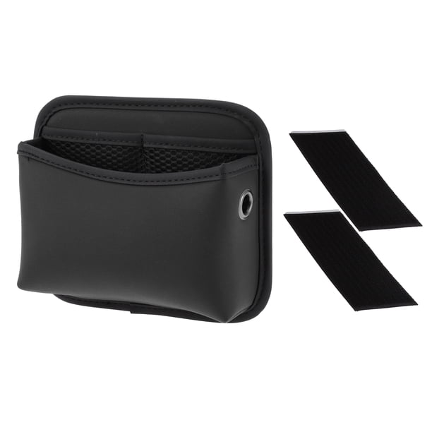 Bote de basura para automóvil Unique Bargains colgante para asiento delantero y trasero, bote de basura de cuero sintético 1 pieza negro