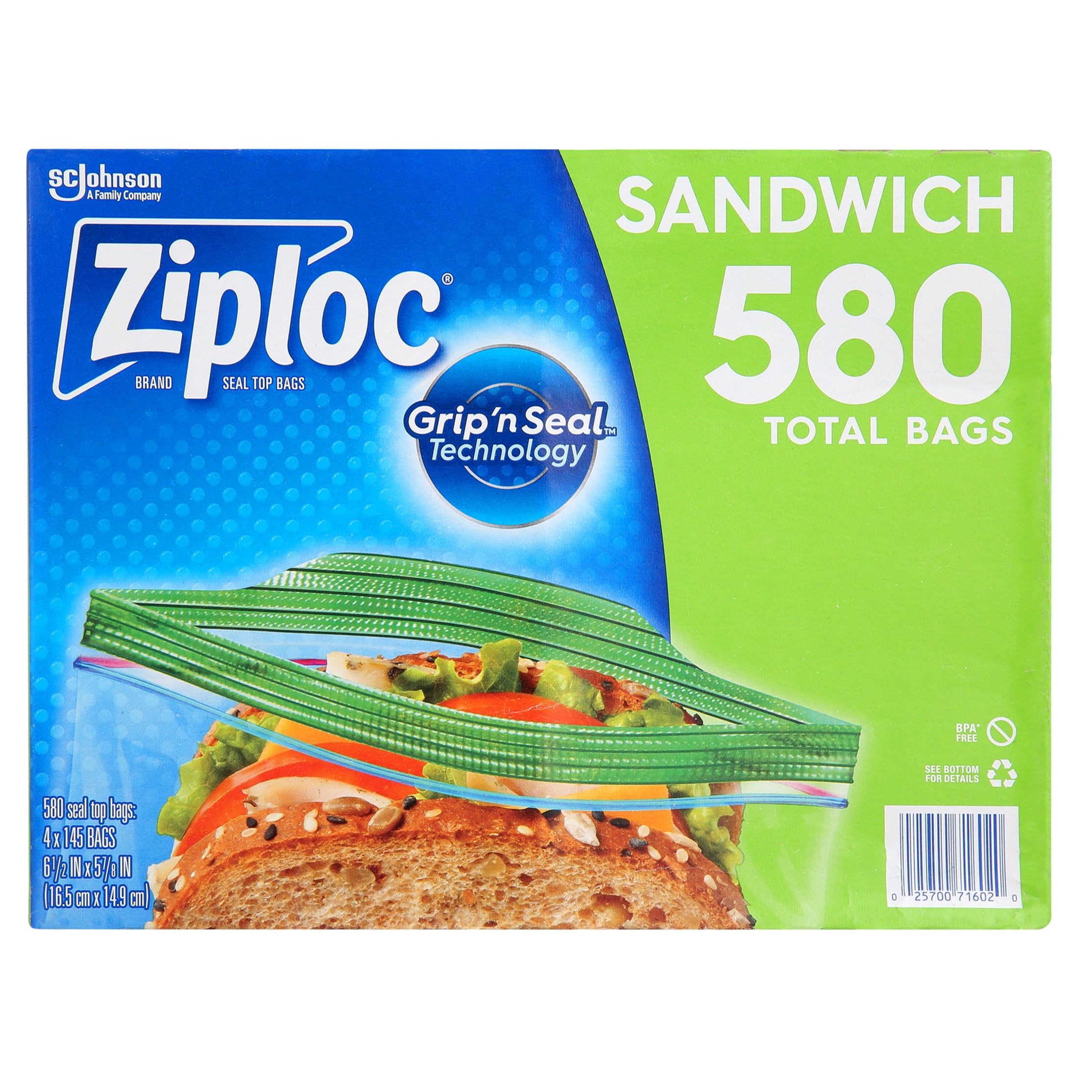 Ziploc Easy-Open Tab Sandwich Bags (580 ct.) - Walmart.com