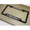 thumbnail image 5 of [Officially Licensed Product] - U.S. Space Force (USSF) - Domed Custom-Made Personalized Narrow (Thin) Top 4 Hole Metal Car License Plate Frame with Free caps - Black, b/w (Qty: 1 Frame), 5 of 8