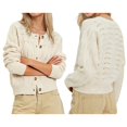 thumbnail image 3 of Womens Long Sleeve Button Up Knit Cardigan Crewneck Button Down Sweaters for Women Color XL, 3 of 8