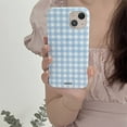 thumbnail image 4 of Funda de teléfono con diseño de celosía elegante y sencilla para iPhone 16, 15, 14, 13, 12, 11 Pro Max, XS, XR, XSMax, 6, 7, 8 Plus, carcasa rígida de PC HD brillante, 4 of 5