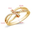 thumbnail image 4 of CARATS FOR YOU Shop White Diamond Round Promise Ring 14K Yellow Gold (0.11 Carat, I-J Color, I2-I3 Clarity), Ring Size-8, 4 of 6