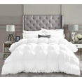 thumbnail image 2 of D.N.G. BEDDINGS Luxurious 1 Piece Pom Pom Pinch Pleated Comforter, 800 Thread Count, 100% Egyptian Cotton, White Vintage Pom-Pom Fringe (King/California King Size Solid White Color), 2 of 5