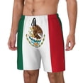 thumbnail image 5 of Men's 2 in 1 Swim Trunks with Compression Liner Flag Of Mexico Quick Dry Beach Shorts, 5 of 6