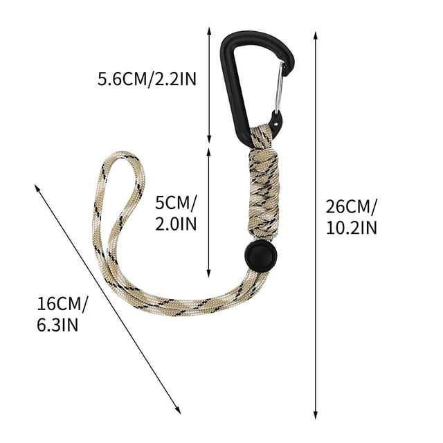 New Outdoor Hook Backpack Mountaineering Chain Key Chain Anti-Loss Rope Emergency Umbrella Rope