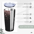 thumbnail image 6 of Kll Rose Gold Glitter1 Stainless Stainless Steel Vacuum Insulated Coffee Cup 20 Oz Lids And Straws,1 Metal Straws,1 Cleaning Brush, 6 of 9