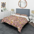 thumbnail image 3 of Designart 'Triangular Gold Design II' Mid-Century Modern Duvet Cover Set, 3 of 4