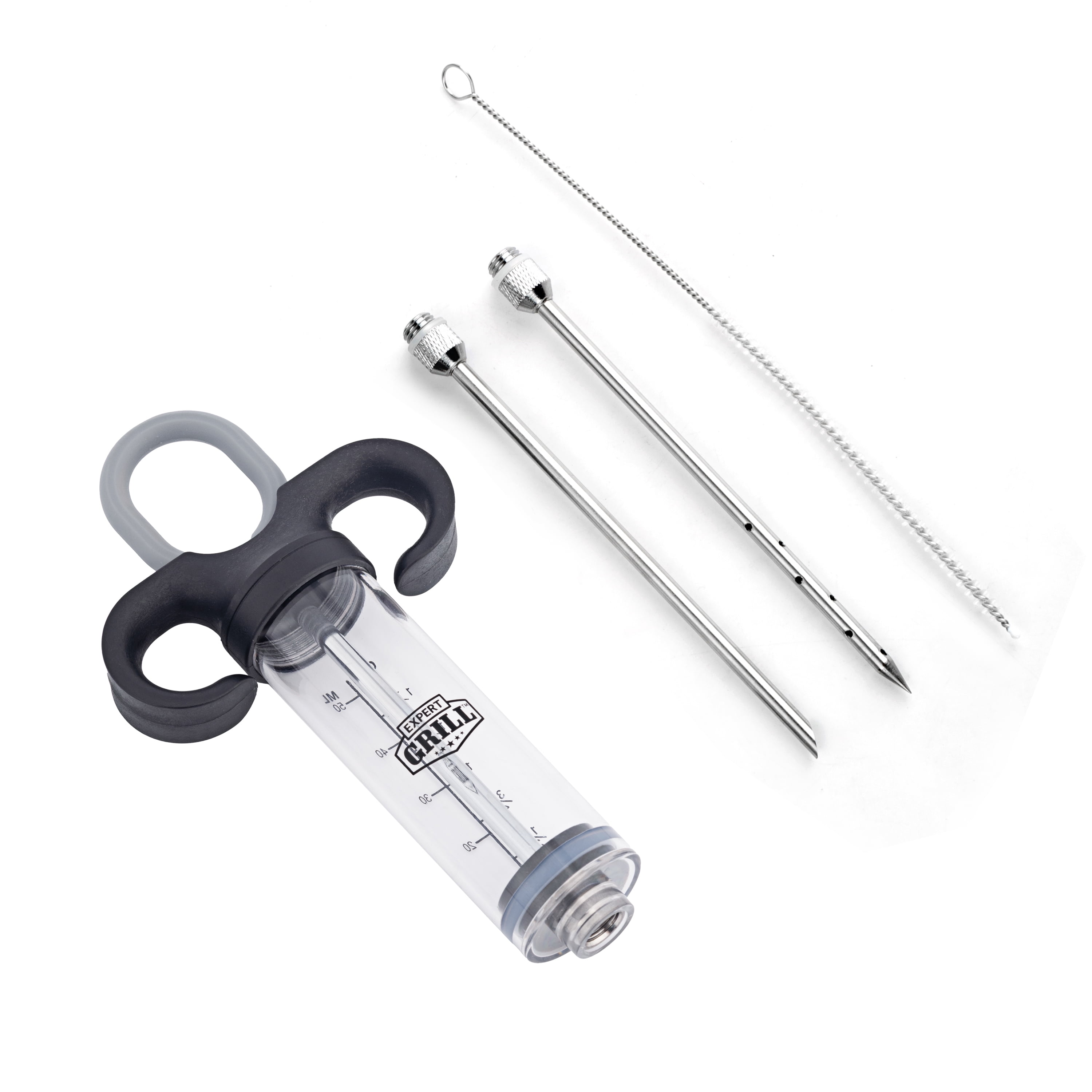 Expert Grill Stainless Steel Meat Injector Syringe Kit with 2 Marinade Needles
