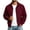 Red, variant on Fnooota Men's Bomber Jackets, Lapel Collar Lightweight Long Sleeve Zip up Outerwear for Spring Fall Khaki Size S-3XL