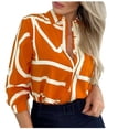 thumbnail image 1 of Mode Décontractée Aguichant Patchwork Imprimé Chemise à Manches Longues Blouse, 1 of 8