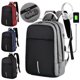thumbnail image 2 of Mochila para portátil Chicmine con puerto de carga USB, antirrobo, con cerradura codificada, impermeable, para hombres y mujeres, para viajes de negocios, material escolar, 2 of 8