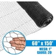 thumbnail image 2 of Fencer Wire 20 Gauge Black Vinyl Coated Poultry Hex Netting with 1 inch Mesh (5 ft. x 150 ft.), 2 of 9