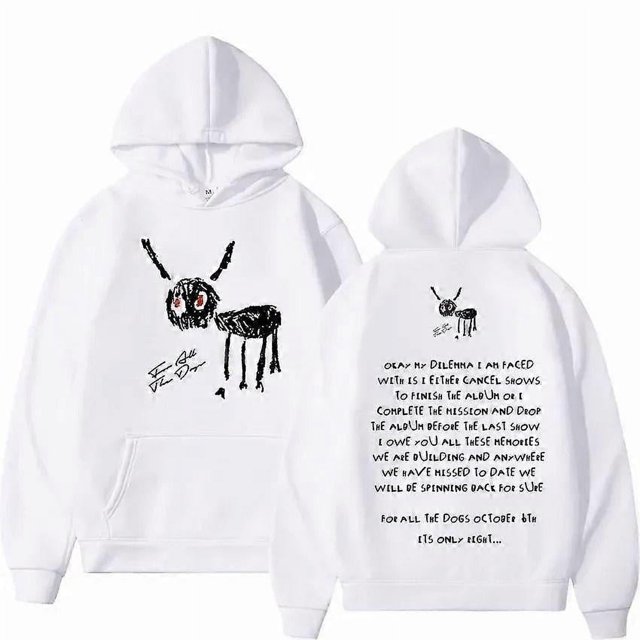 Hip Hop Retro Pullover Sweatshirt("for All The Dogs") For Men