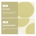 thumbnail image 3 of Worgeous  100 Pcs Foil Embossing Stickers Bulk Stencil Gear Shape Envelope Seal, 3 of 8