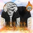 thumbnail image 2 of KIJBLAE Men's Thick Winter Coat Workout Fleece Hoodie Jackets Full Zip Wool Warm Thick Warm Coats with Pockets Gray L, 2 of 6