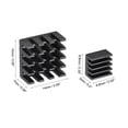 thumbnail image 3 of Black Self Adhesive Aluminum Heatsink 2B,14x14x7mm, 8.8x8.8x5mm, 10 Set Total 20 Pieces, 3 of 5