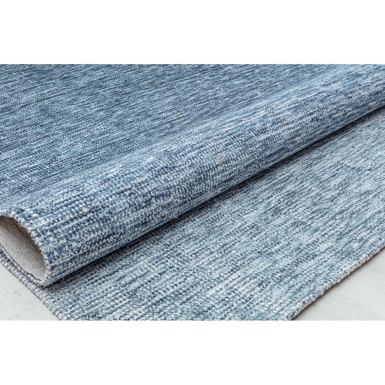 Rugs America RW10D Azure Solid Bohemian Blue Area Rug, 5’0”x7’0” Ideal for Living Room, Bedroom, Dining Room and More