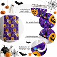 thumbnail image 6 of Shower Curtains for Bathroom-72"x72",Cartoon Pumpkin Castle Candy on Purple Waterproof Bath Curtain Grommet Shower Curtain Set with Hooks, 6 of 9
