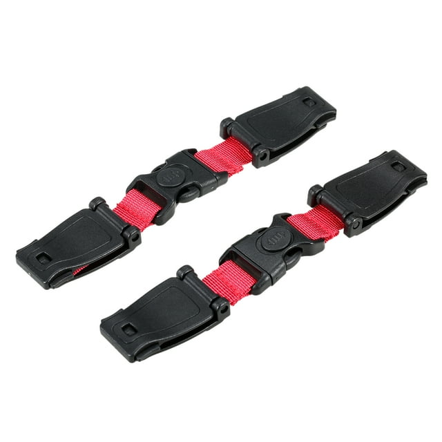 Clips de Poitrine Ajustables en Nylon Génériques pour Sacs à Dos, Lot de 2 Attaches Rouges Bricolage pour Équipement de Plein Air et Sacs pour Enfants