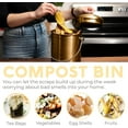 thumbnail image 6 of Epica Countertop Compost Bin with Lid, Odorless Composting Bin with Carbon Filters, 1.3 Gallon, Bronze, 6 of 7