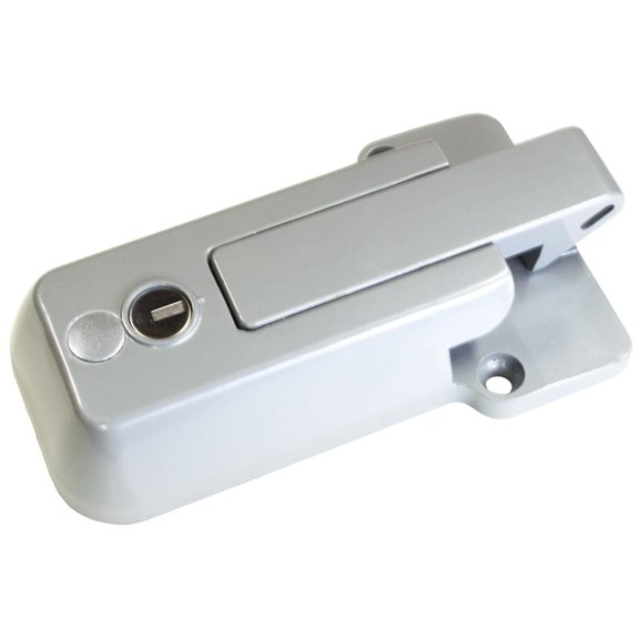 Global Link Pro Travel Trailer Bar Lock with Trim Cap, Silver Powder Coat