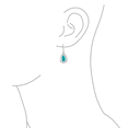 thumbnail image 3 of Bling Jewelry Womens Western Style Blue Turquoise Dangle Gemstone Earrings in  Sterling Silver, 3 of 4