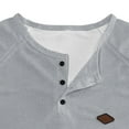 thumbnail image 6 of YLSDY Men's Waffle Long Sleeve Shirt Henley Shirt for Men Fall Fashion Casual Crew Neck Solid Color T Shirts Gray S, 6 of 8