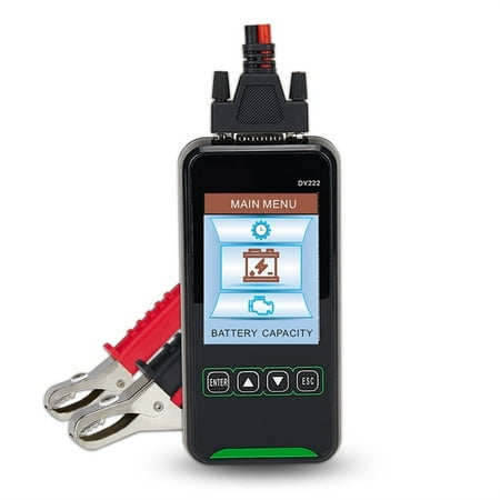 DY222 Car Battery Tester 12V 24V Digital Automotive Diagnostic Battery Tester Analyzer 2000CCA Cranking Charging Test Tool Fast and Accurate Precise