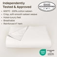 thumbnail image 3 of California Design Den Twin 100% Cotton Flat Sheet Only - 600 Thread Count, Soft and Crisp, Breathable, Top Sheet Only, Premium Sateen Weave - True Ivory, 3 of 8