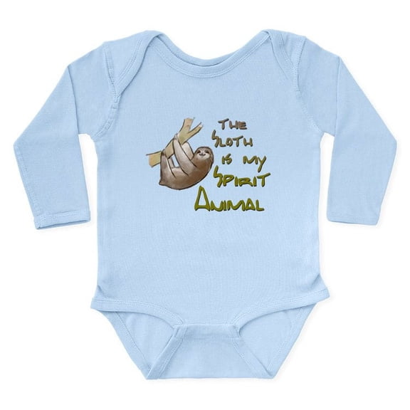 CafePress - The Sloth Is My Spirit Animal Body Suit - Long Sleeve Cotton Baby Bodysuit