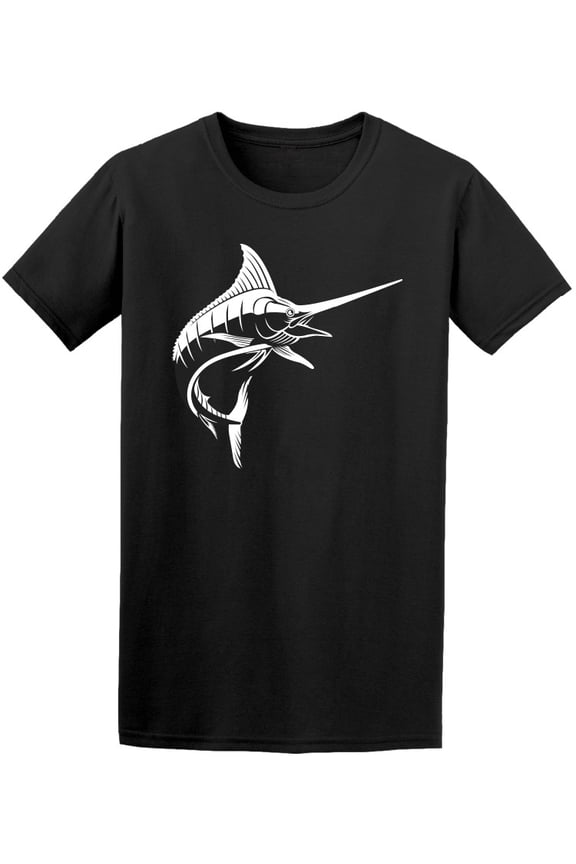 Grunge Marlin Fish Sketch T-Shirt Men -Image by Shutterstock, Male Large
