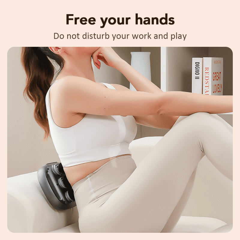 6-Head Fascia Gun Deep Massager, Massage Gun, 9 Intensity Levels, Muscle Massager, Electric Handheld Massage Tools for Neck, Back, Shoulder, Waist, Leg, Feet, Daily Relaxation