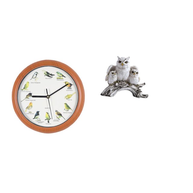 Reloj De Pared Con Pájaro Cantor Y Figuras De Búho, Relojes Decorativos Para La Cocina, Decoración Del Hogar, Con Una Moderna Escultura De Animal Para La Sala De Estar, El Gabinete De La
