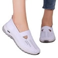 thumbnail image 4 of Womens Shoes,Walking Shoes Breathable Mesh Flat for Daily Wear Comfortable Walking Shoes for Jeans Pants,Shoes for Women,White,7, 4 of 9