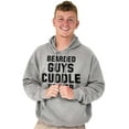 thumbnail image 4 of Bearded Guys Cuddle Better Flirting Hoodie Hooded Sweatshirt Men Brisco Brands S, 4 of 5