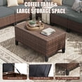 thumbnail image 5 of UDPATIO Patio Furniture Set, 9 Pieces Outdoor Furniture Sets with Rocking Swivel Chairs, Wicker Rattan Outdoor Conversation Set with Storage Table and Waterproof Covers for Backyard, Deck, Porch, 5 of 7
