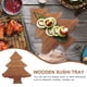 thumbnail image 2 of ColoMX Tabla de cortar decorativa con forma de árbol de Navidad para la cocina, platos de madera con forma de árbol, tabla de embutidos y quesos de madera para Navidad, bandeja para pan y sushi., 2 of 8