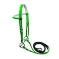 thumbnail image 4 of DYNWAVECA Horse Bridle with Rein Halter Headcollar Leadrope Horse Riding Rope Poll Strap for Lesson Course Path Dressage Arena Training 135mm, 4 of 10