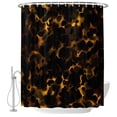 thumbnail image 2 of Shower Curtains for Bathroom, Black Yellow Orange Waterproof Fabric Shower Curtain, Minimalist Abstract Art Decorative Bathroom Curtain for Bathtub, 72"x84", No Hooks Included, 2 of 9