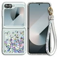 thumbnail image 3 of NGB SUPREMACY For Samsung Galaxy Z Flip6 Phone Case Screen Protector Wrist Strap Lanyard Shiny Sparkly Glitter Galaxy Z Flip 6 Case Cover, 3 of 8