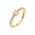 thumbnail image 3 of Anillo de plata de ley S925 con microincrustaciones de letras europeas y americanas, anillo de circonita con 26 letras en inglés, apertura ajustable, 3 of 5