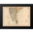 thumbnail image 2 of Black 24x18 Black Modern Framed Museum Art Print Titled - India Sri Lanka - Black 1867, 2 of 5