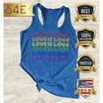 thumbnail image 2 of S4E Women's Love is Love Rainbow Gay Pride Racerback Slim Fit XX-Large Royal Blue, 2 of 4