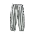 thumbnail image 4 of Jerdar Men's Tear Away Basketball Pants High Split Snap Button Casual Post-Surgery Sweatpants with Pockets Mens Summer Pants Lightweight Casual, 4 of 8
