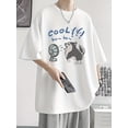 thumbnail image 1 of Pure Cotton Short Sleeve T-shirt for Men, American Trendy Brand, 2024 New Loose Half Sleeve, Hong Kong Style Retro Heavyweight T-shirt, Casual Sporty Tee, Comfy Tee, 1 of 5